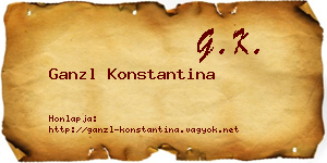 Ganzl Konstantina névjegykártya